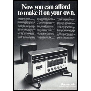 1971 Panasonic RS-253S AM FM Radio Vintage Print Ad Portable Stereo Wall Art